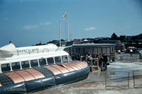 The SRN6 with Hovertravel - Arrived at the Ryde hover terminal (credit: Pat Lawrence).